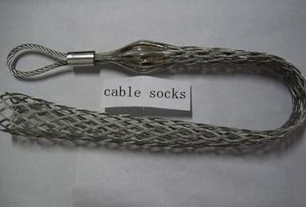 6_9mm cable mesh grip_steel wire mesh grip_connection for ca
